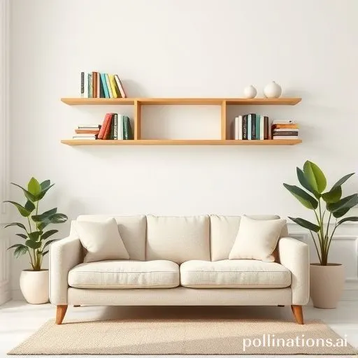 Intérieur minimaliste avec étagères bien organisées et peu d'objets