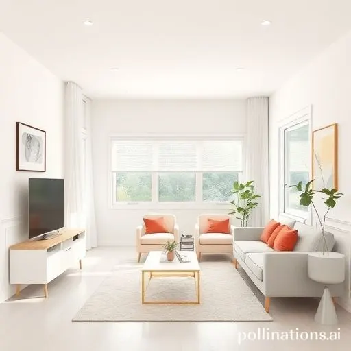 Intérieur minimaliste avec pièces désencombrées