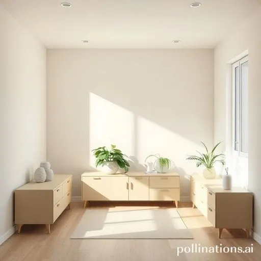 Intérieur minimaliste avec espace épuré et lumineux