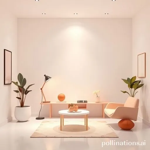 Une pièce épurée avec quelques objets essentiels