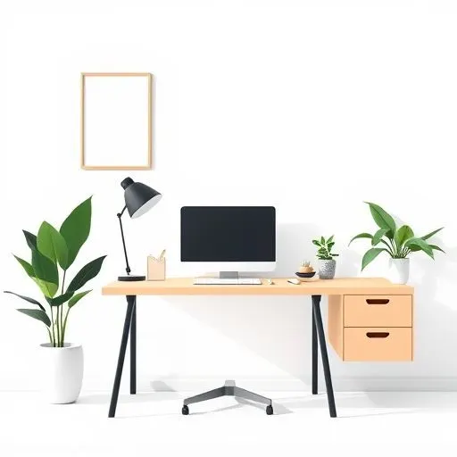 Une personne organisant des mails sur un ordinateur portable avec un fond épuré et minimaliste