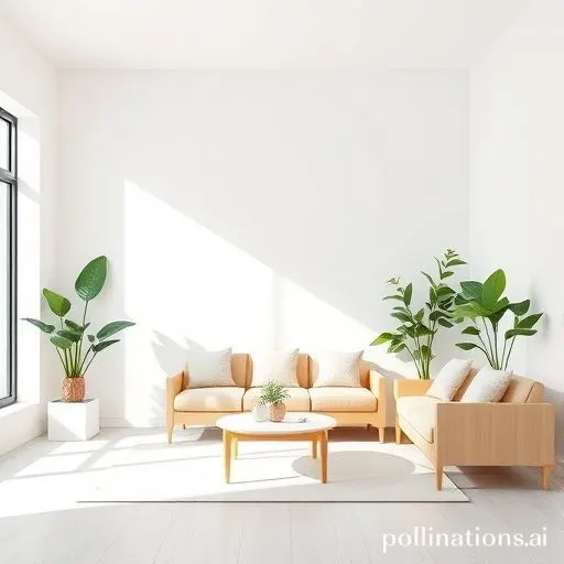 Un intérieur épuré avec des meubles minimalistes et une lumière naturelle abondante